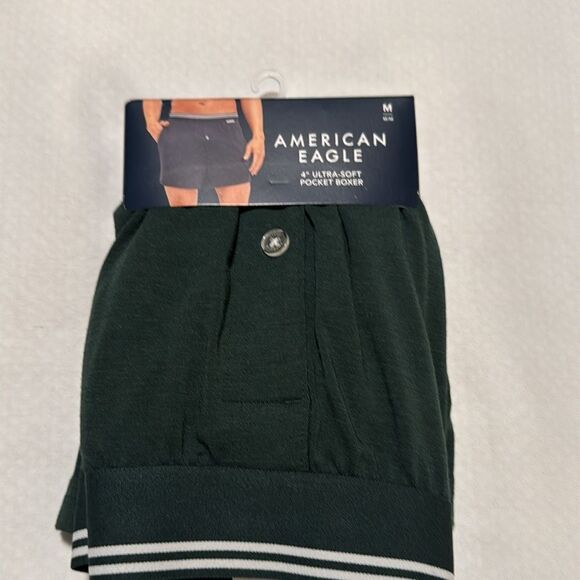 American Eagle Pocket Boxers Mens Medium Ultra Soft Green - Picture 1 of 2